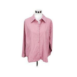 Lane‎ Bryant Pink Size 18/20 Long Sleeve Button Up Shirt